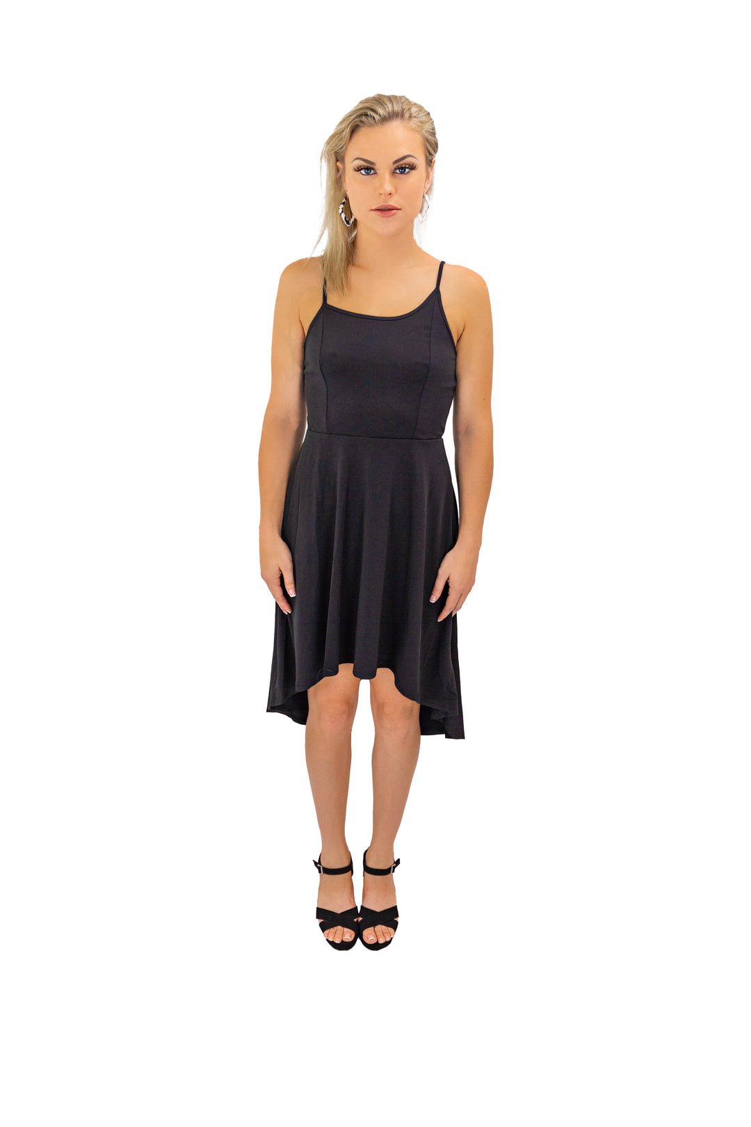 Sweetheart Neckline Black Mini Dress